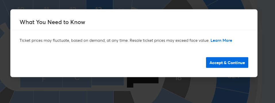 Ticketmaster dynamic pricing consent