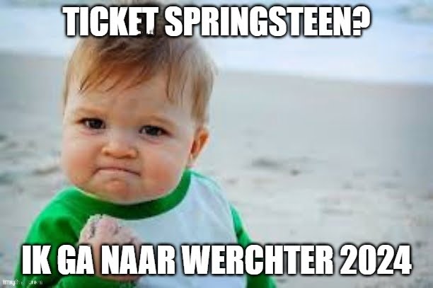 Bruce Springszteen tickets Werchter meme