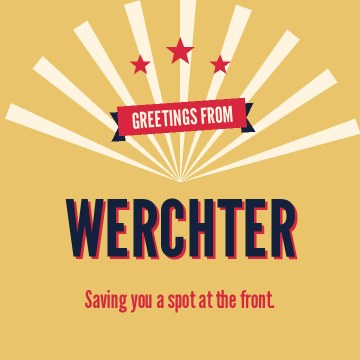 Greetings from Werchter. Saving you a spot at the front.